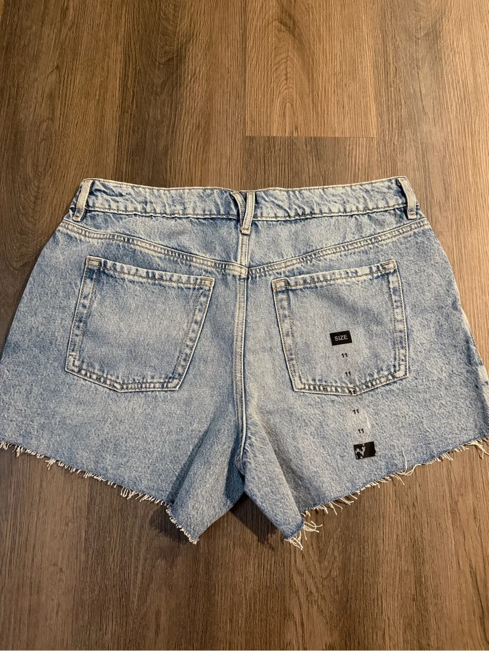 Garage Denim Light Wash Denim Cutoff Shorts